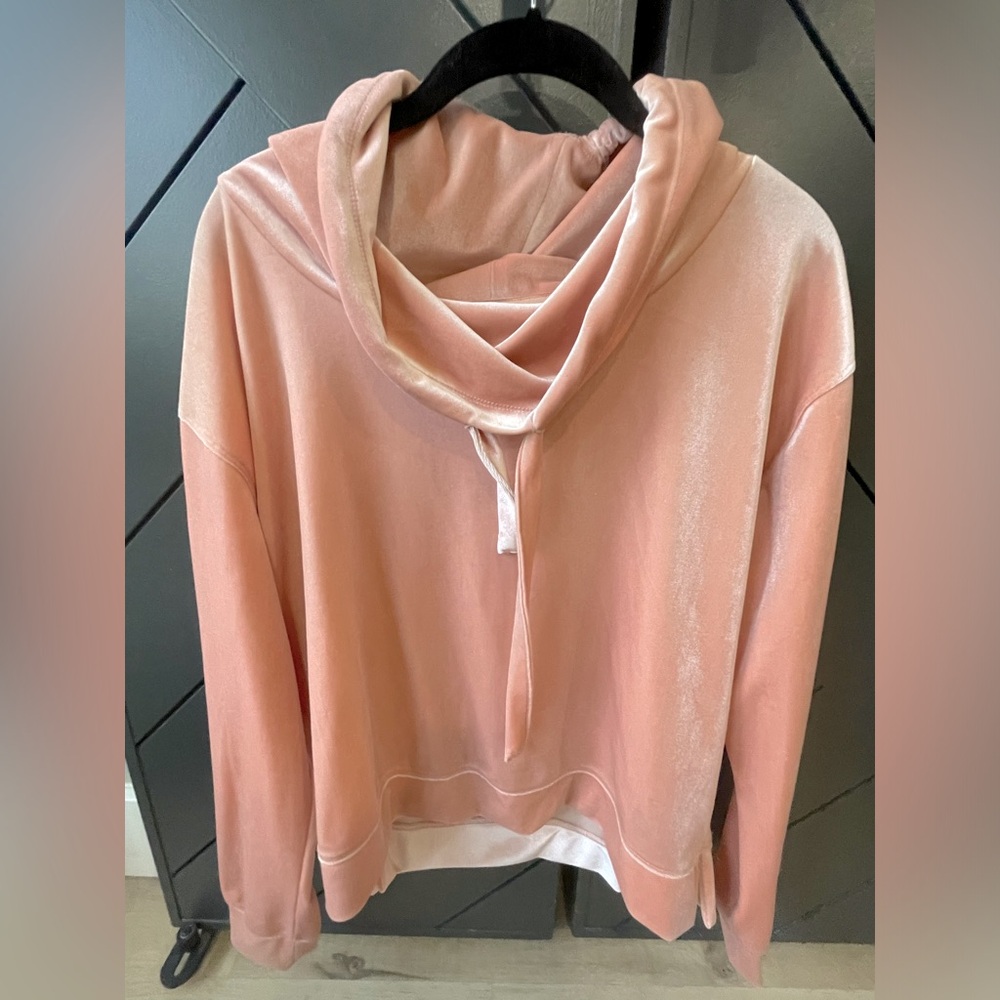 Peach brand. Cowl neck velvet pull over.